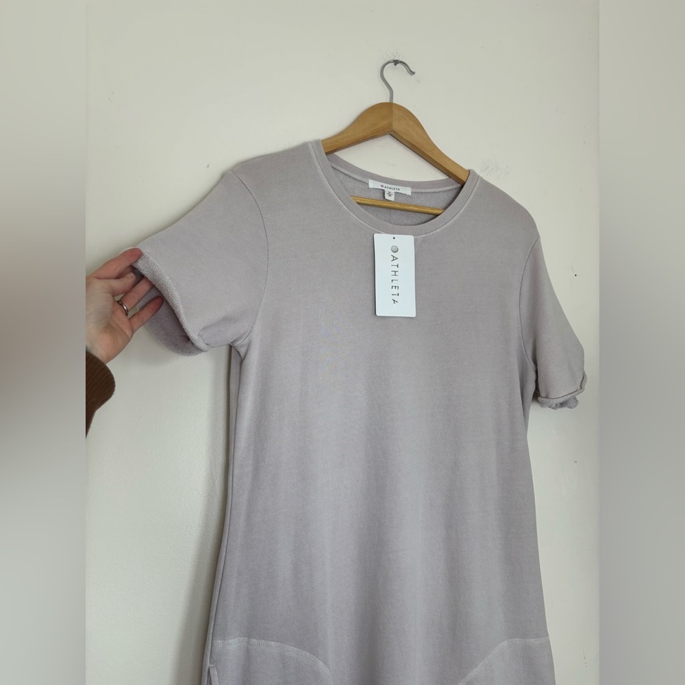 Athleta Uptempo Short Sleeve Dress In Lilac - Picture 4 of 9